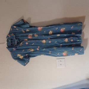 Vintage Crazy Horse Jeans Liz Clairborne Company floral dress size 6